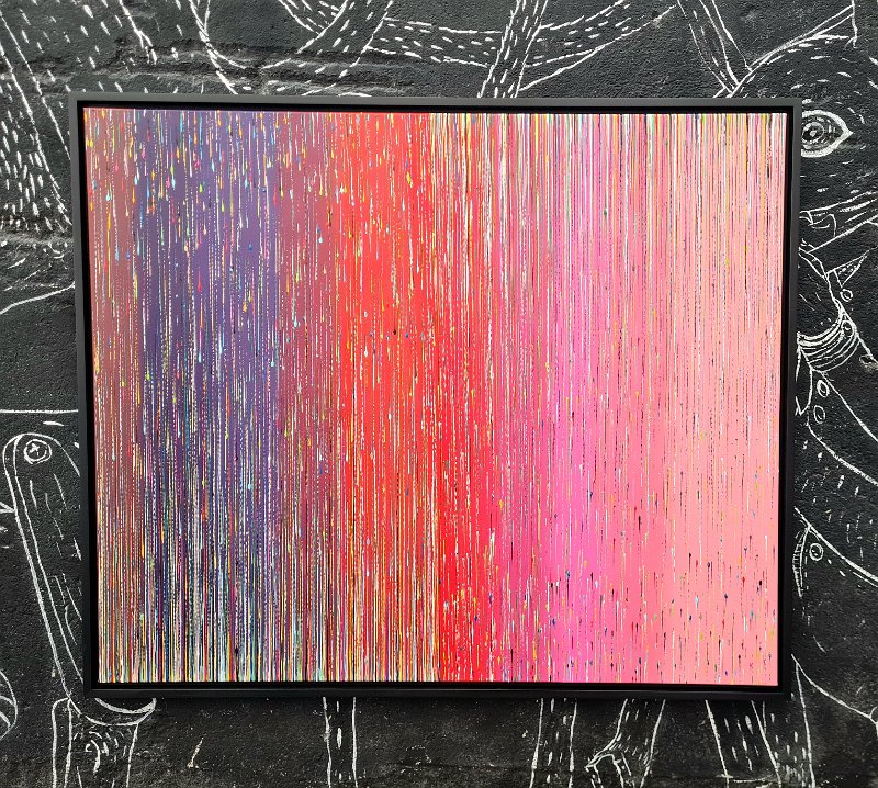 Coloured lines 42 2025, 100x120 (+R),  Acryl-Lack auf LW, € 3.200